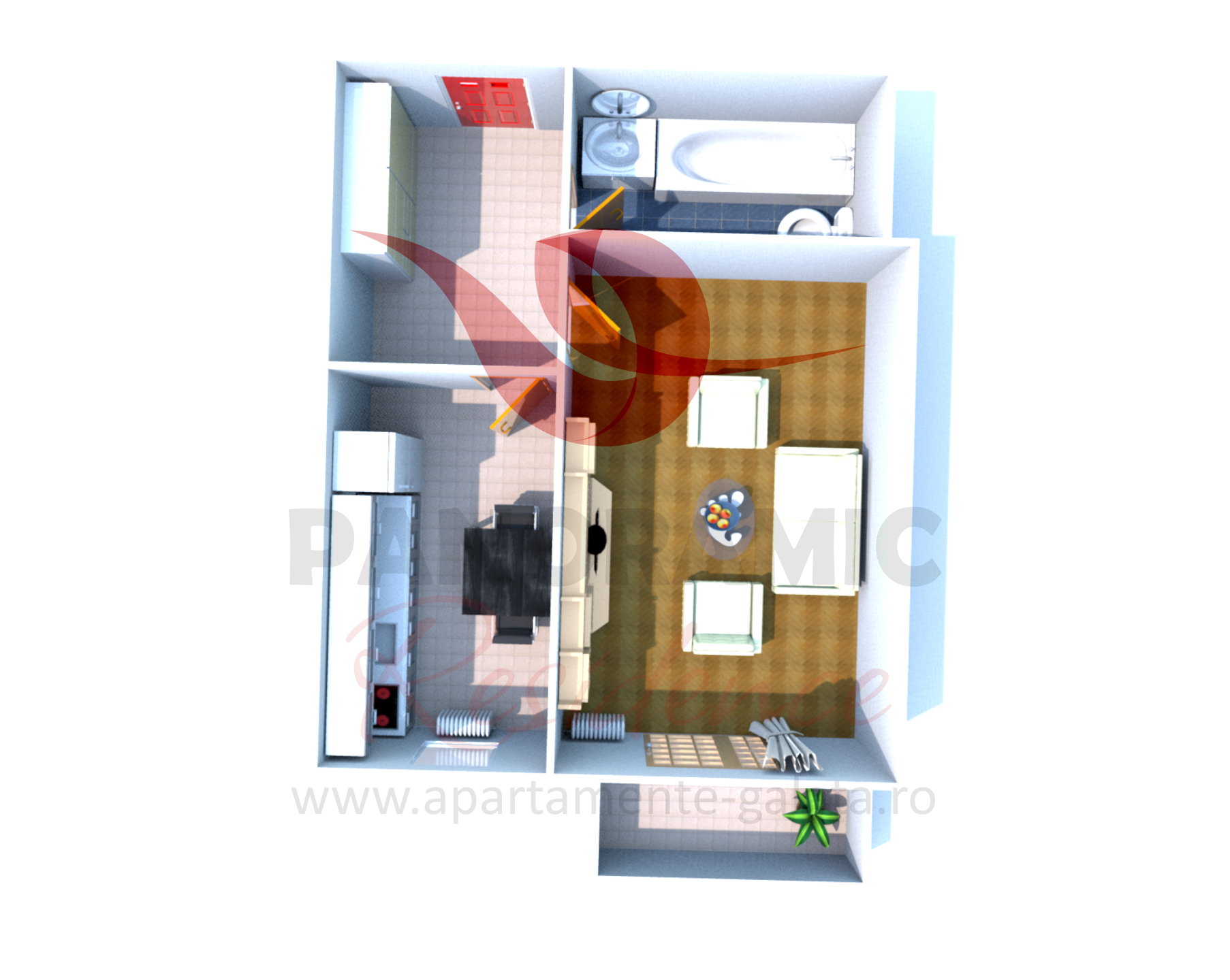 Apartament 1 camera tip C